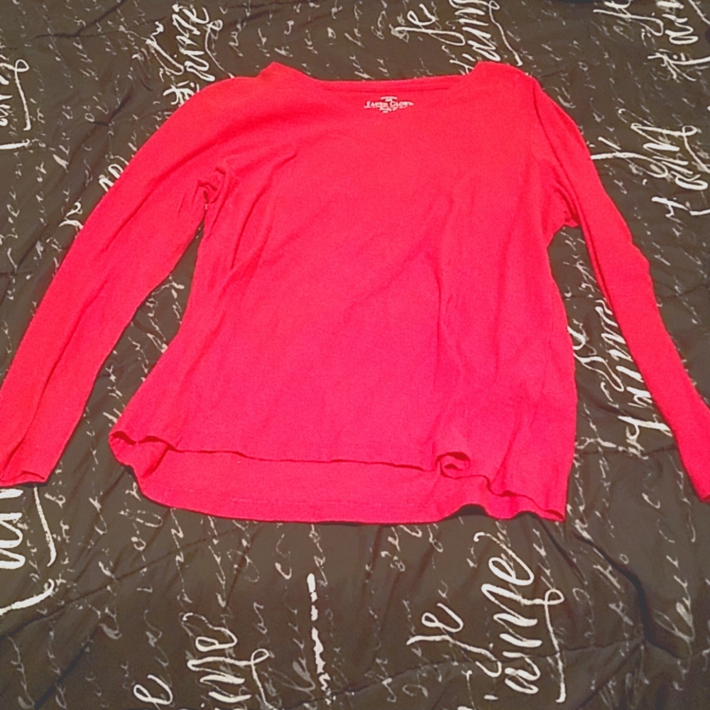 Red long sleeve shirt
